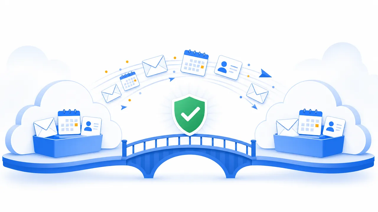 Emails, calendars and contacts moving from Google Workspace to Microsoft 365 with no data loss